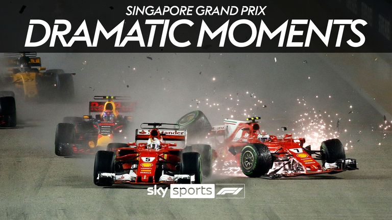 Revenez sur certains des moments les plus dramatiques du Grand Prix de Singapour.